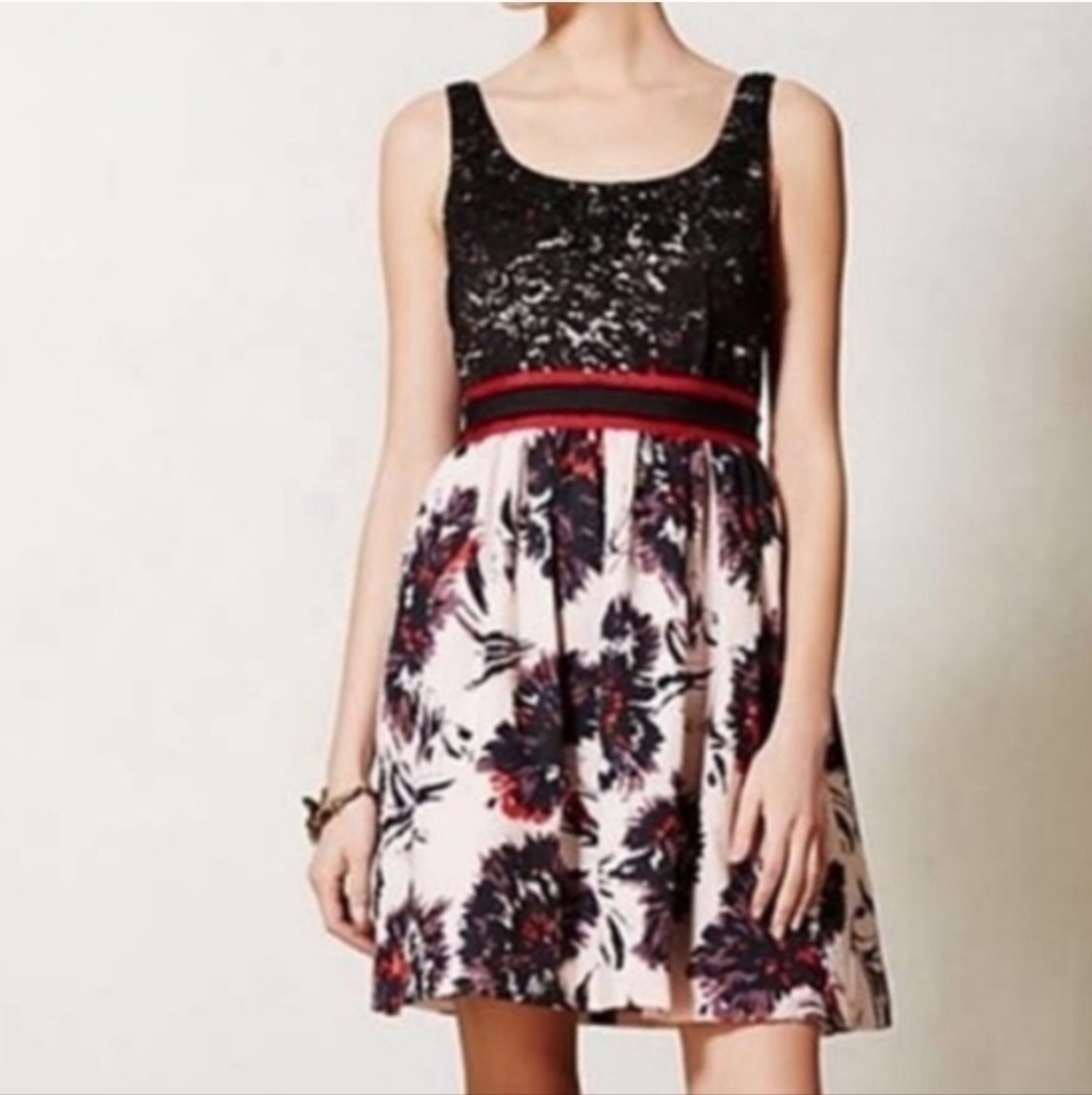 Peter Som Anthro x Made in Kind Brushstroke Blossom Dress Size 8